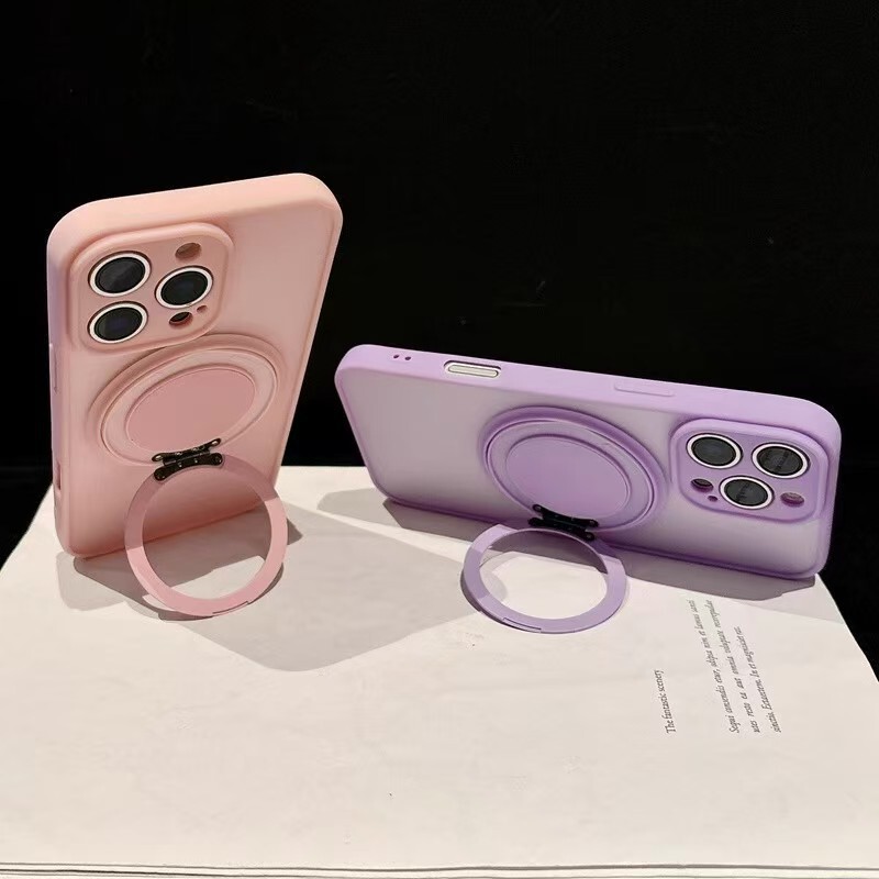 17手机壳旋转支架360磨砂肤感适用iPhone16高级感支点11苹果15pro|undefined