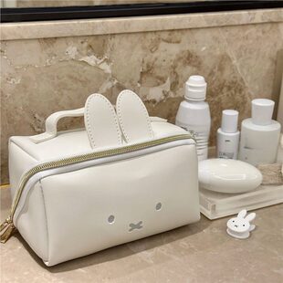 Fashionable All-match Rabbit Cute Style Handbag Girl's Cosmetic Bag Trendy Multi-functional Portable Wash Storage Bag for Women
