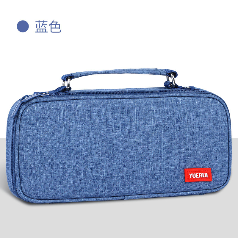 Canvas de gran capacidad bolsas de lápiz logo femenino 2024 nuevo popular bolsas de lápiz de estudiantes de secundaria adorable caja de papelería al por mayor