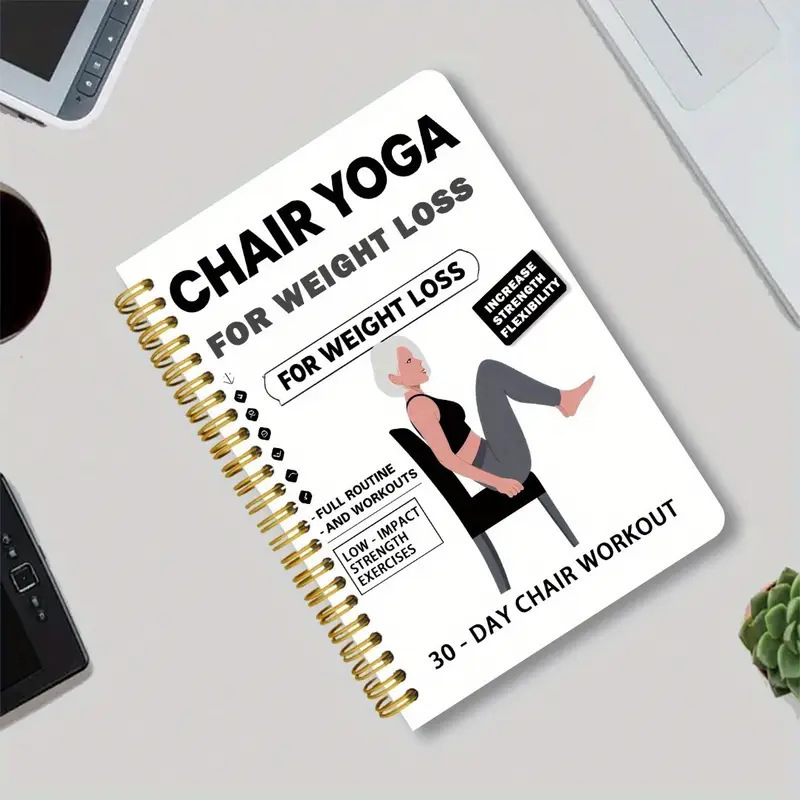跨境新品CHAIR YOGA FOR WEIGHT LOSS老年人椅子减肥瑜伽线圈本子|undefined
