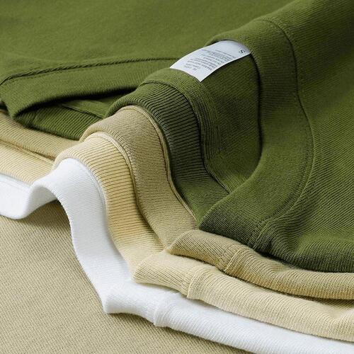 Good Quality Heavyweight 320G Cotton Crew Neck Short Sleeve T-Shirt for Women Loose Pure Color Casual Basic Top for Men