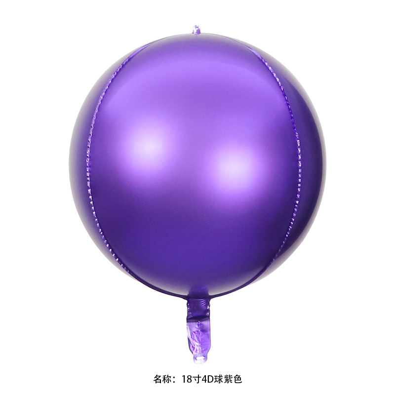 18 pulgadas 22 pulgadas 32 pulgadas 50 pulgadas 4D esfera redonda gran tamaño normal globo de película de aluminio decoración de fiesta de cumpleaños
