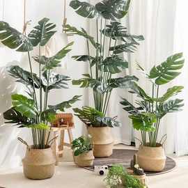 北欧ins风仿真植物仿生绿植装饰摆件假龟背竹客厅室内落地盆栽树