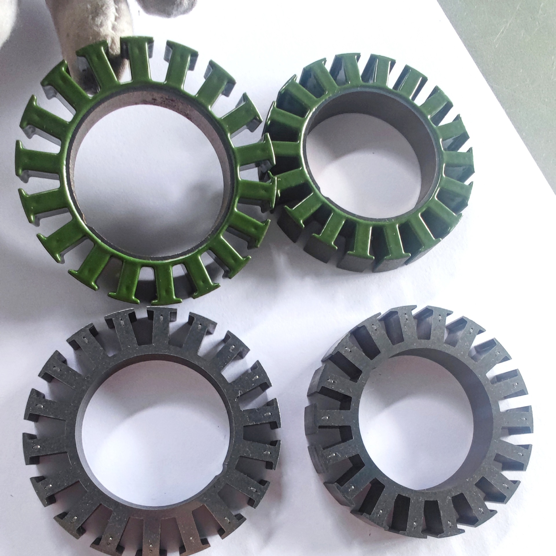 厂家外转子铁芯矽钢片电机配件精密冲压 无刷电机外转子铁芯涂敷