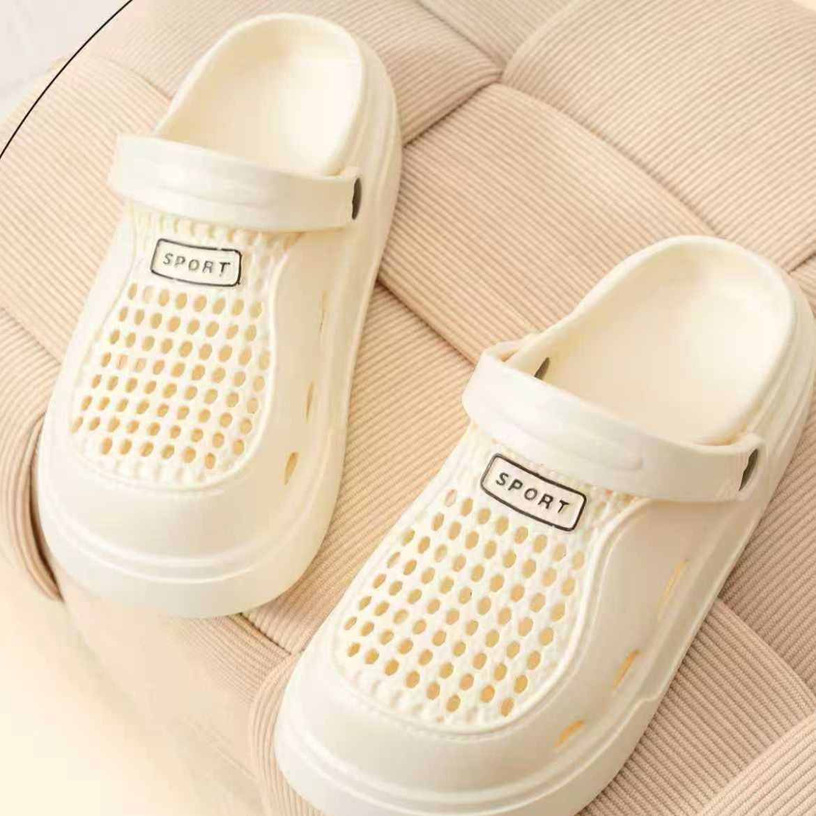 Chaussons tissés polyvalents en eva avec semelle compensée_voghion.com