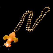 狂欢节饰品跨境led炫彩发光玩具可调毛条发光凤尾珠链发光项链