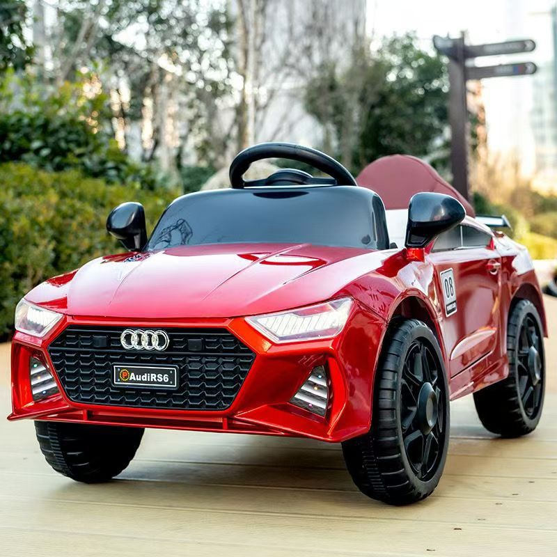 Nuevo coche eléctrico para niños de cuatro ruedas coche de juguete controlado remoto coche giratorio para bebés para hombres y mujeres se puede sentar en coche de carga