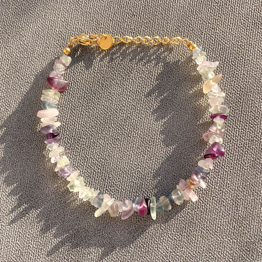 Fashion Irregular natural stone Titanium Steel Patchwork Bracelets 1 Piece