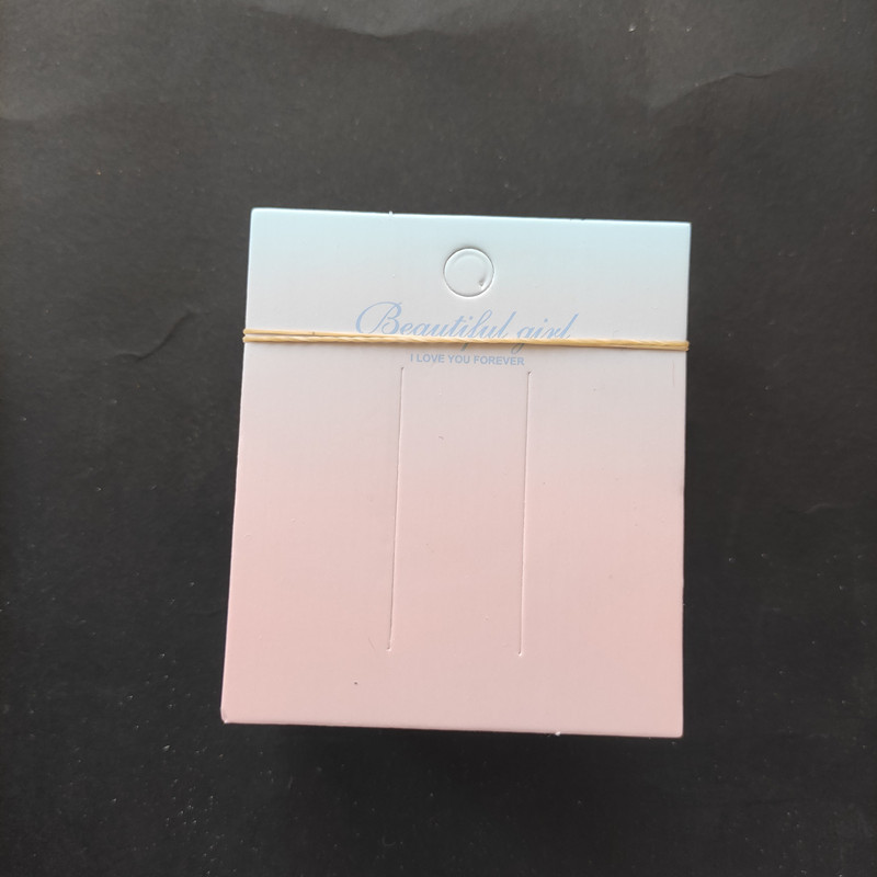 100 hojas de un paquete de tarjetas de horquilla, tarjetas de clip largas y cortas de estilo coreano, tarjetas de papel de cartón con clip para puestos callejeros