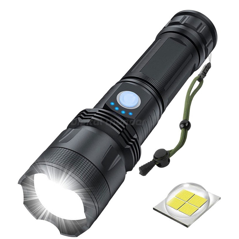 Nueva linterna LED transfronteriza al por mayor P50 zoom de largo alcance de emergencia multifunción linterna al aire libre