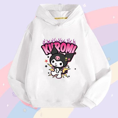 Sanrio Children's Hooded Sweatshirt Thin Outerwear for Girls Lulumi Cute and Stylish Children's Hooded Long-Sleeve Sweatshirt