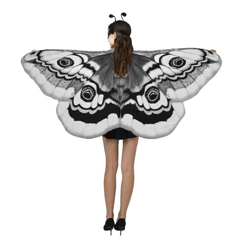 Shawl European and American Popular Large Shawl Halloween Shawl Moth Style Large Shawl