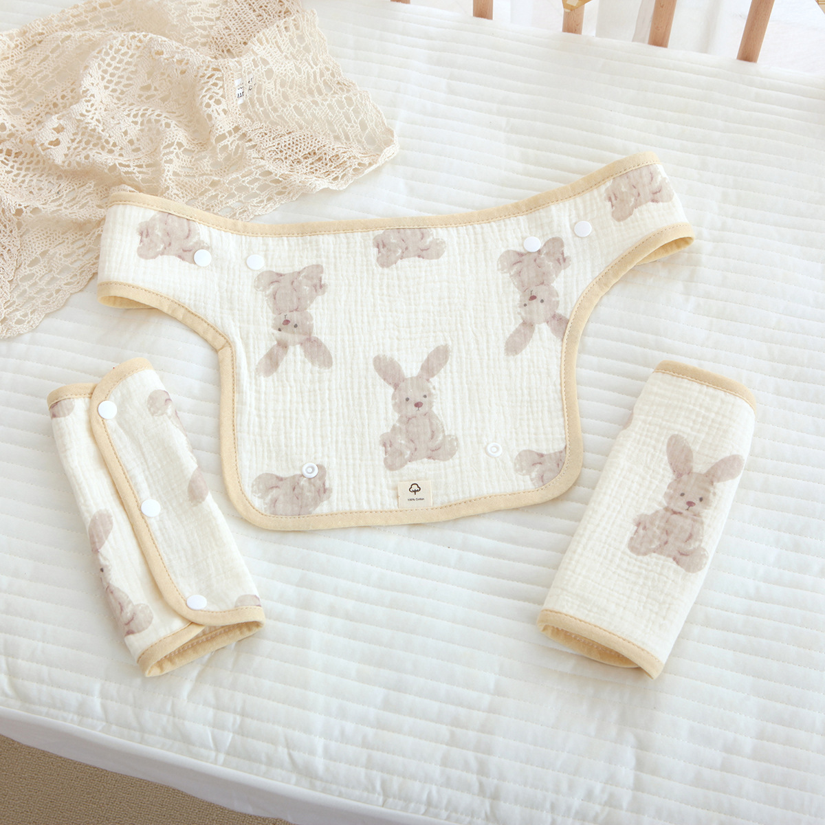 Clase A gasa de algodón puro correa para el hombro Toalla de saliva estilo de pecho correa para el hombro Toalla de saliva Toalla de mordedura de gasa Toalla de crepe Toalla de carro