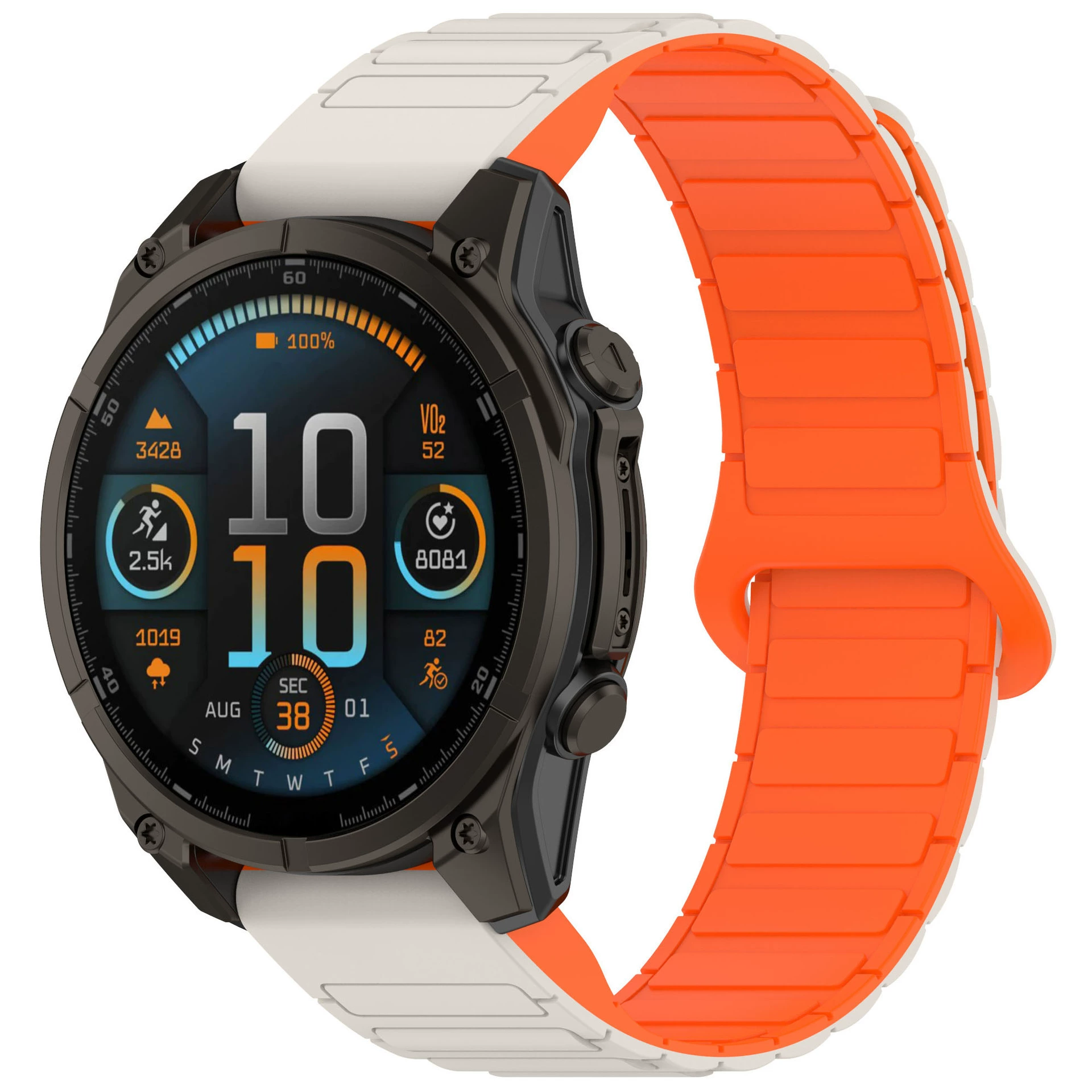 Подходит для Garmin Fenix5678 двухцветный магнитный быстроразъемный силиконовый ремешок 20/22/26мм браслет