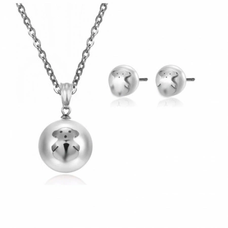 Серьги из нержавеющей стали с жемчугом, колье, цепочка, комплект, интернет-знаменитость