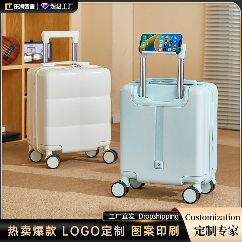 Customized Suitcase 20X30X40 Small Trolley Case Spring and Autumn Airlines Boarding Case 14inch Suitcase Low Price Wholesale