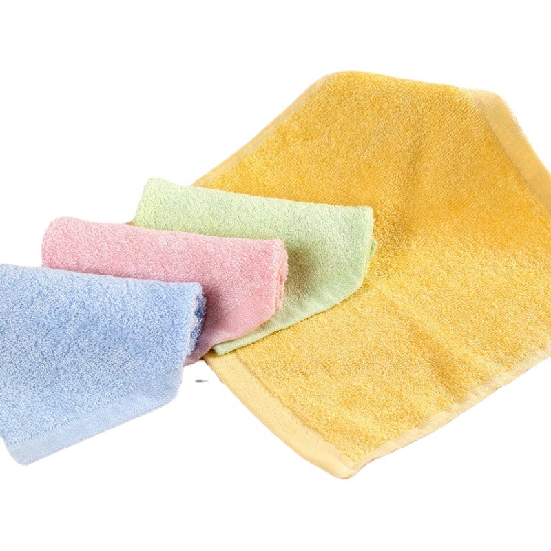 Bamboo fiber White small square towel baby baby maternal and infant store kindergarten absorbent small towel 25*25