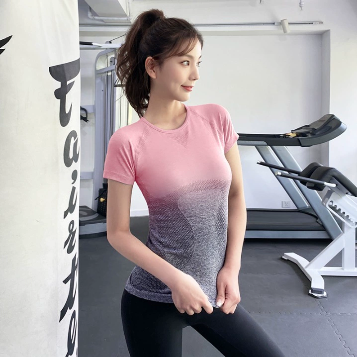 Летние спортивные лосины для зала, дышащая одежда для йоги, футболка, красивая спина