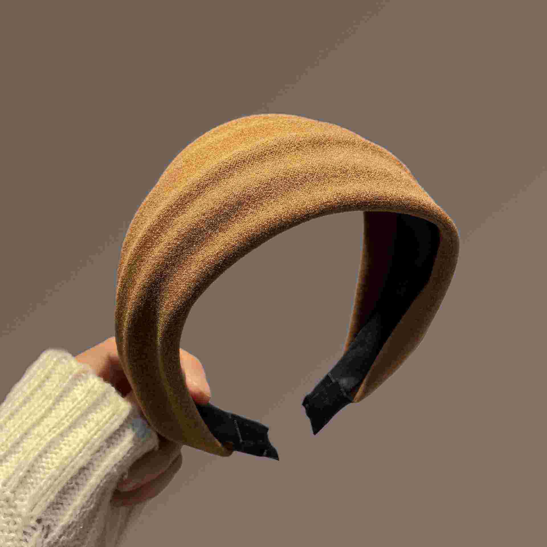 Brown suede headband