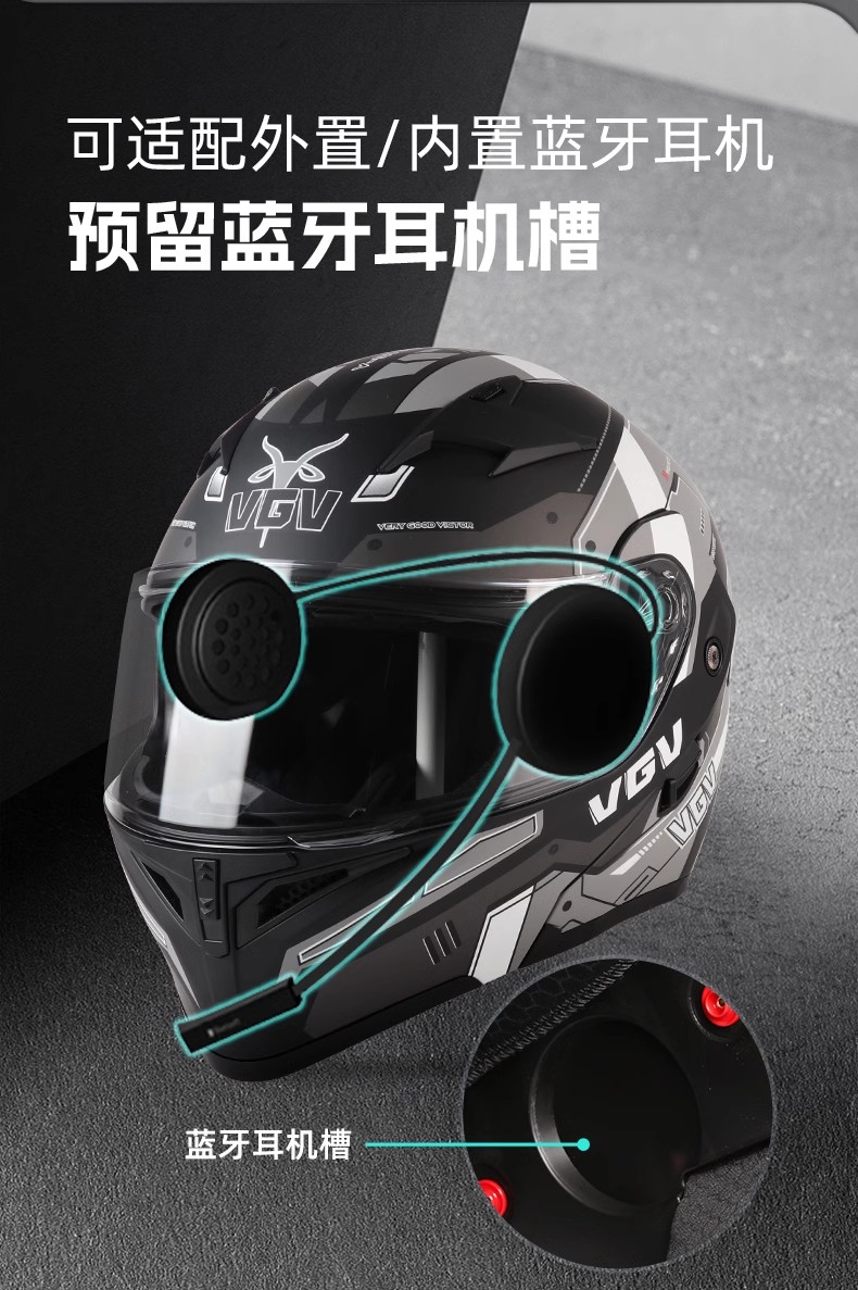 2025 new VGV3C certification motorcycle reveal helmet autumn and winter four seasons universal locomotive men's and women's safety helmet