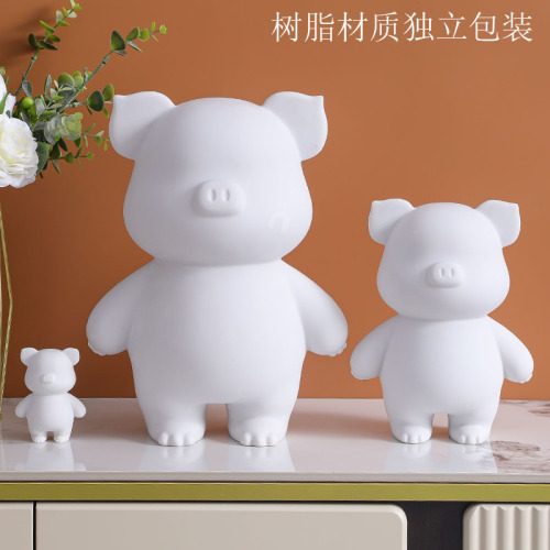 Fluid Pig White Raw Material Wholesale Live Fat Pig Hug Pig Fluid Bear DIY Fluid Rabbit Mini Violent Bear Savings Bank