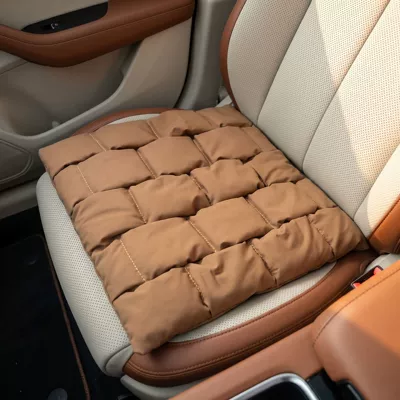 Universal seat cover suitable for all seasons, filled with - bubble-seat-cushion-amber-brown-single-4343