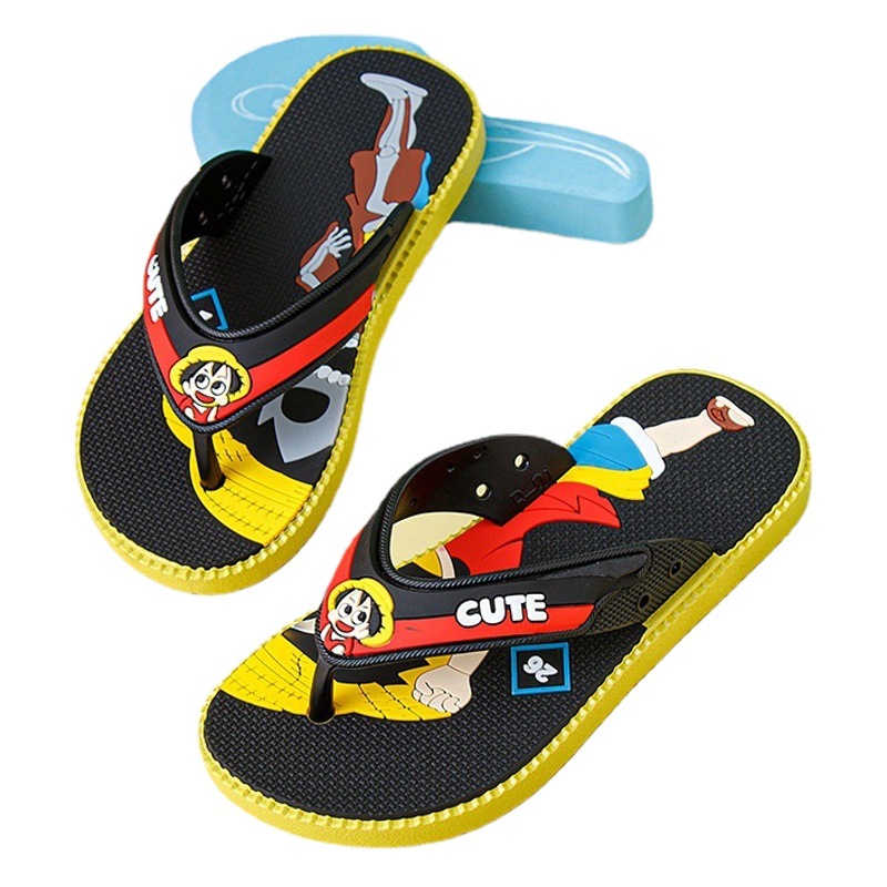 Chanclas para niños, chanclas informales, cómodas, antideslizantes y resistentes al desgaste para hombres al aire libre 8-12 años de dibujos animados al por mayor