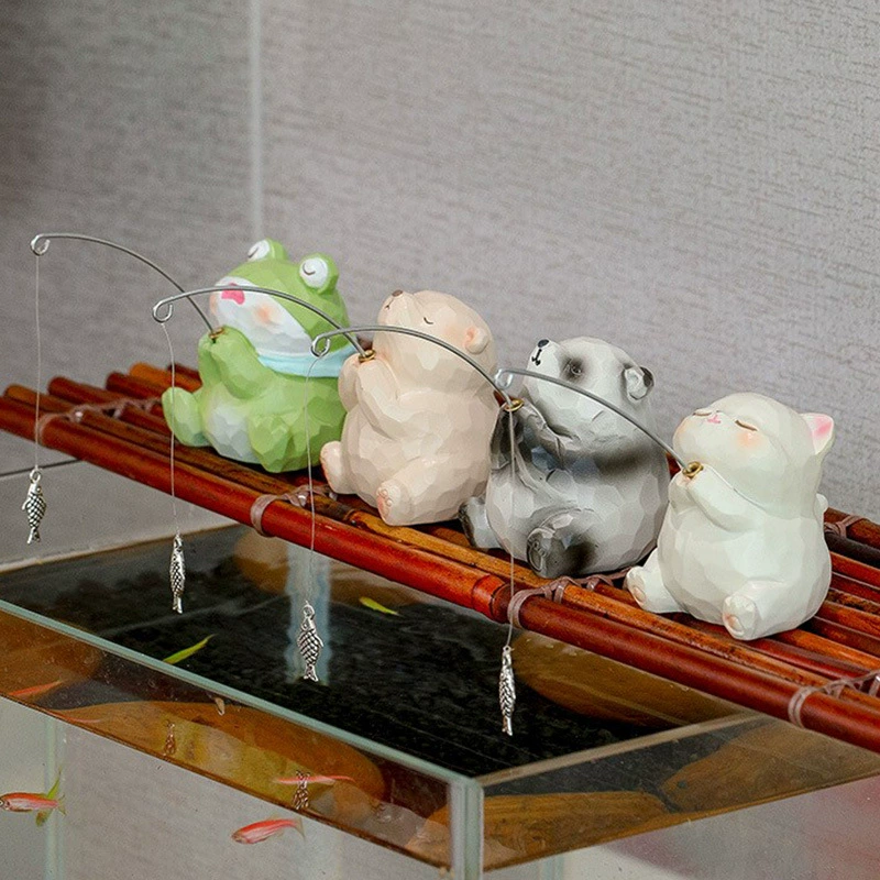 Фигурки рыбок, креативные украшения для офисного стола, милые и высококачественные нишевые игрушки-антистресс в подарок.