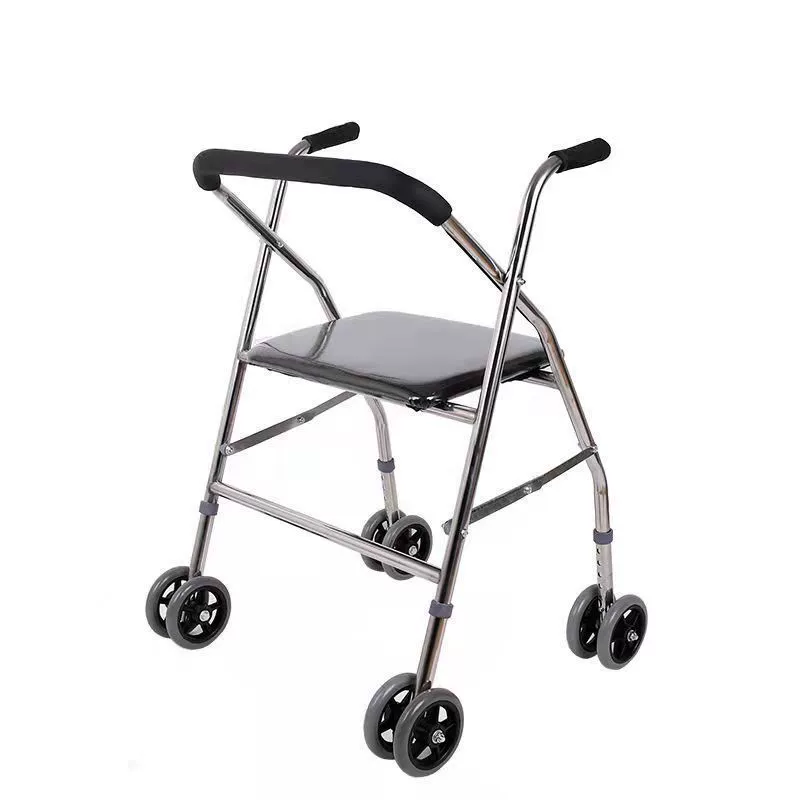 Cart with seat, foldable walker to go out, fall protection