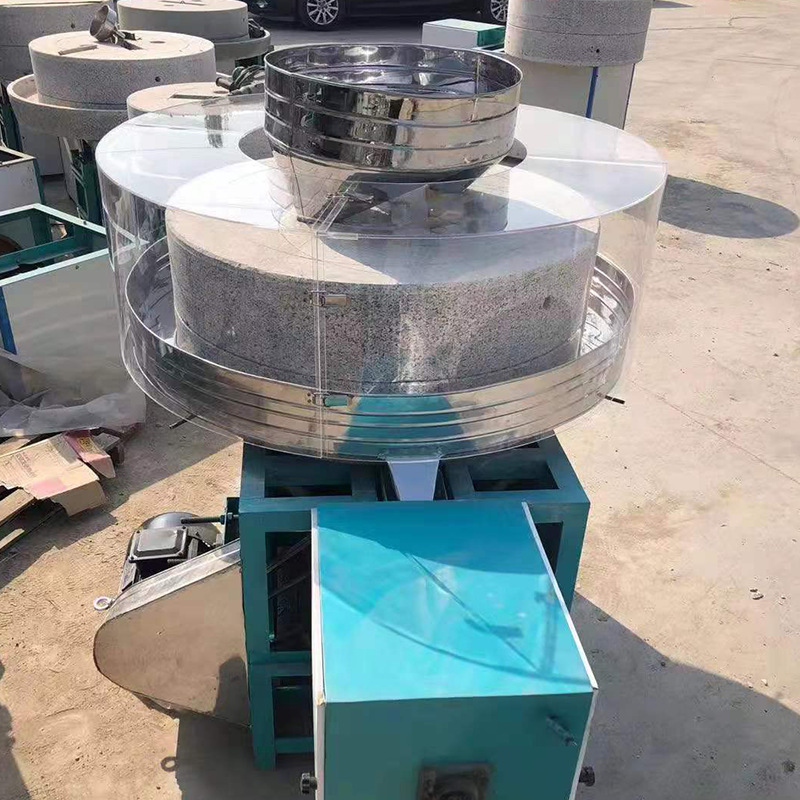 家庭作坊磨面机电动220v石磨机 青石磨面粉全自动石磨机