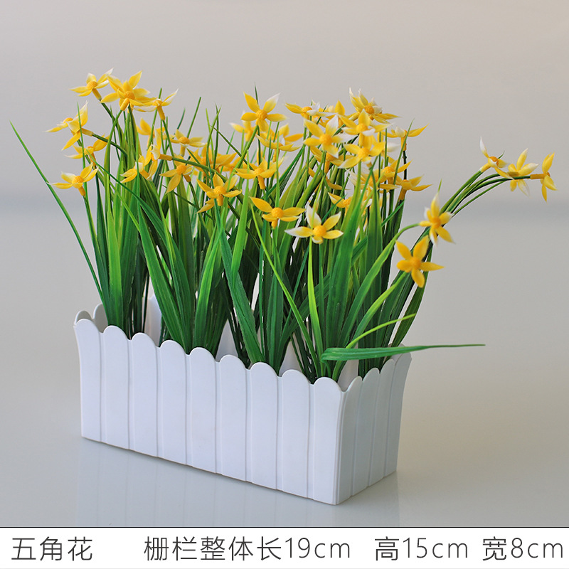 Flor artificial jardín de flores de plástico traje de valla de flores artificiales decoración de la ventana interior y exterior decoración floral decoración de la Mesa maceta flor