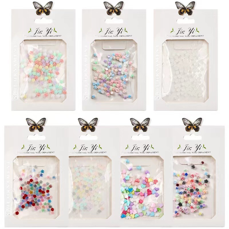 Mini tamaño pequeño Camelia color caramelo dopamina joyería de uñas amor Accesorios