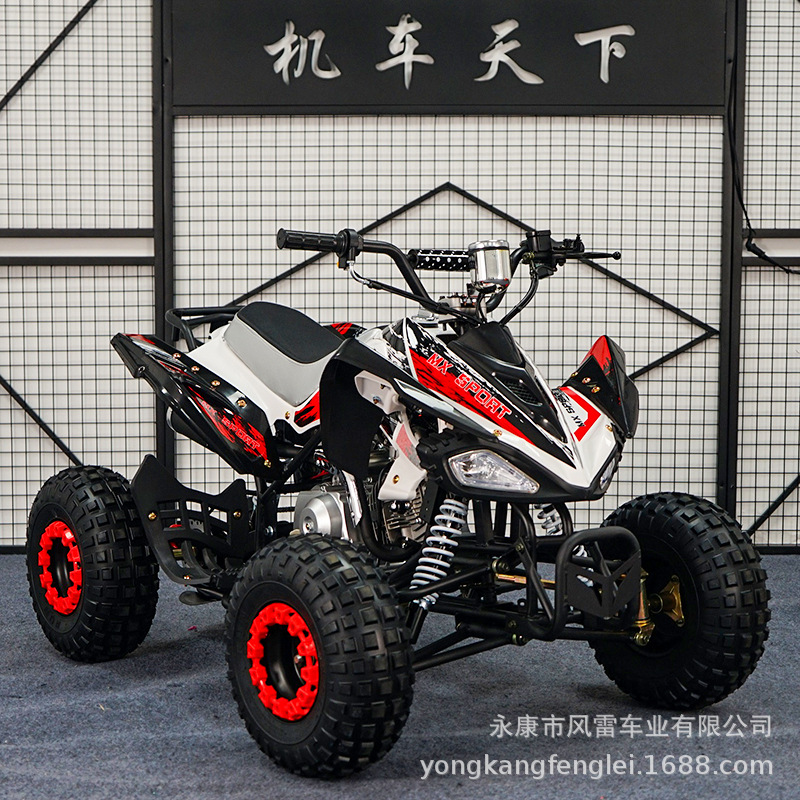 Cuatrimoto Todoterreno ATV 125-150CC de Hierro y Cartón, Transmisión por Cadena