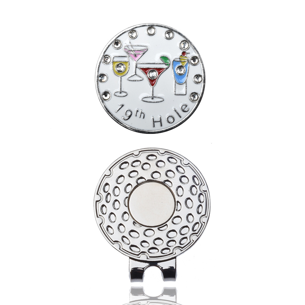 Golf magnético clip de metal imán clip logotipo marca Marca Diseño y producción