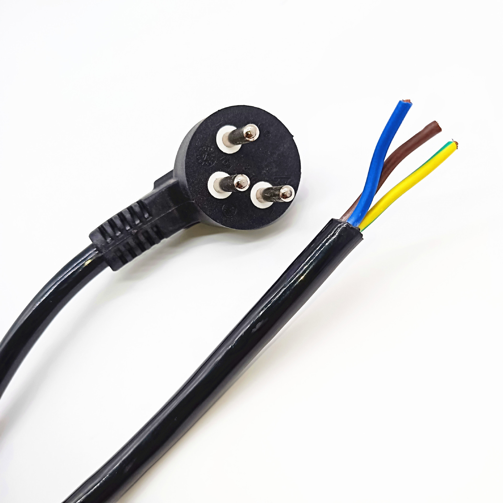 厂家供应以色列插头电源线带品字尾梅花尾AC插头电源线直插式