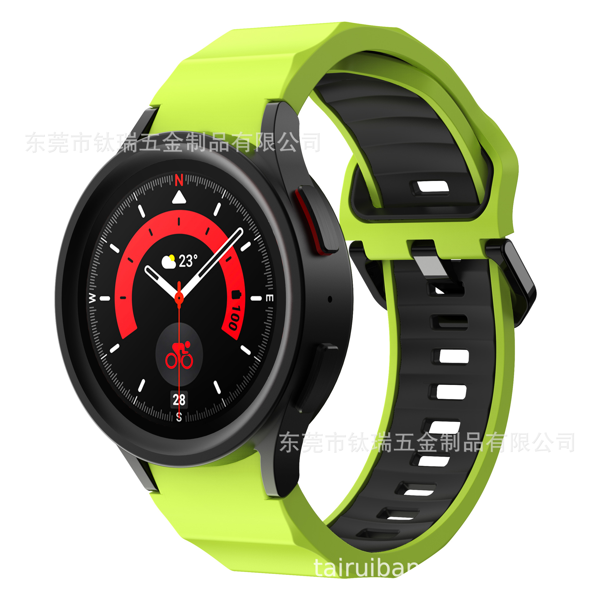 Adecuado para Samsung Galaxy watch5 6 4 onda correa de silicona de dos colores watch5pro correa de reloj inteligente
