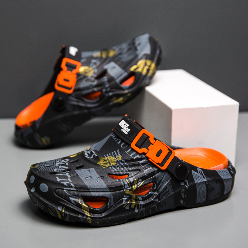 fashionable Crocs-style slippers