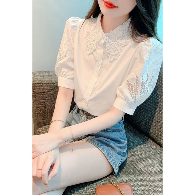 Lace summer cotton fashionable design shirt