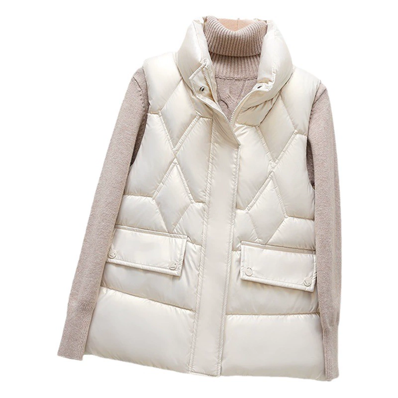 2023 осенне-зимний новый хлопковый жилет, женский короткий хлопковый жилет в клетку, свободная универсальная хлопковая куртка с зажимом для лошади в Корейском стиле