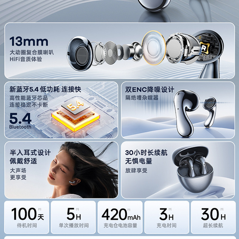 remax耳塞式无线蓝牙耳机双ENC降噪耳机长续航适用安卓华为苹果|undefined