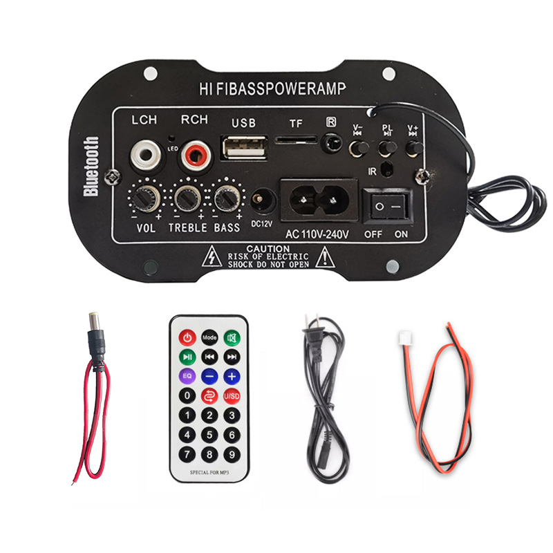 Producción de fábrica transfronteriza dedicada 220V Tarjeta de dos usos amplificador Bluetooth Tarjeta de 5 pulgadas Tarjeta de amplificador analógico