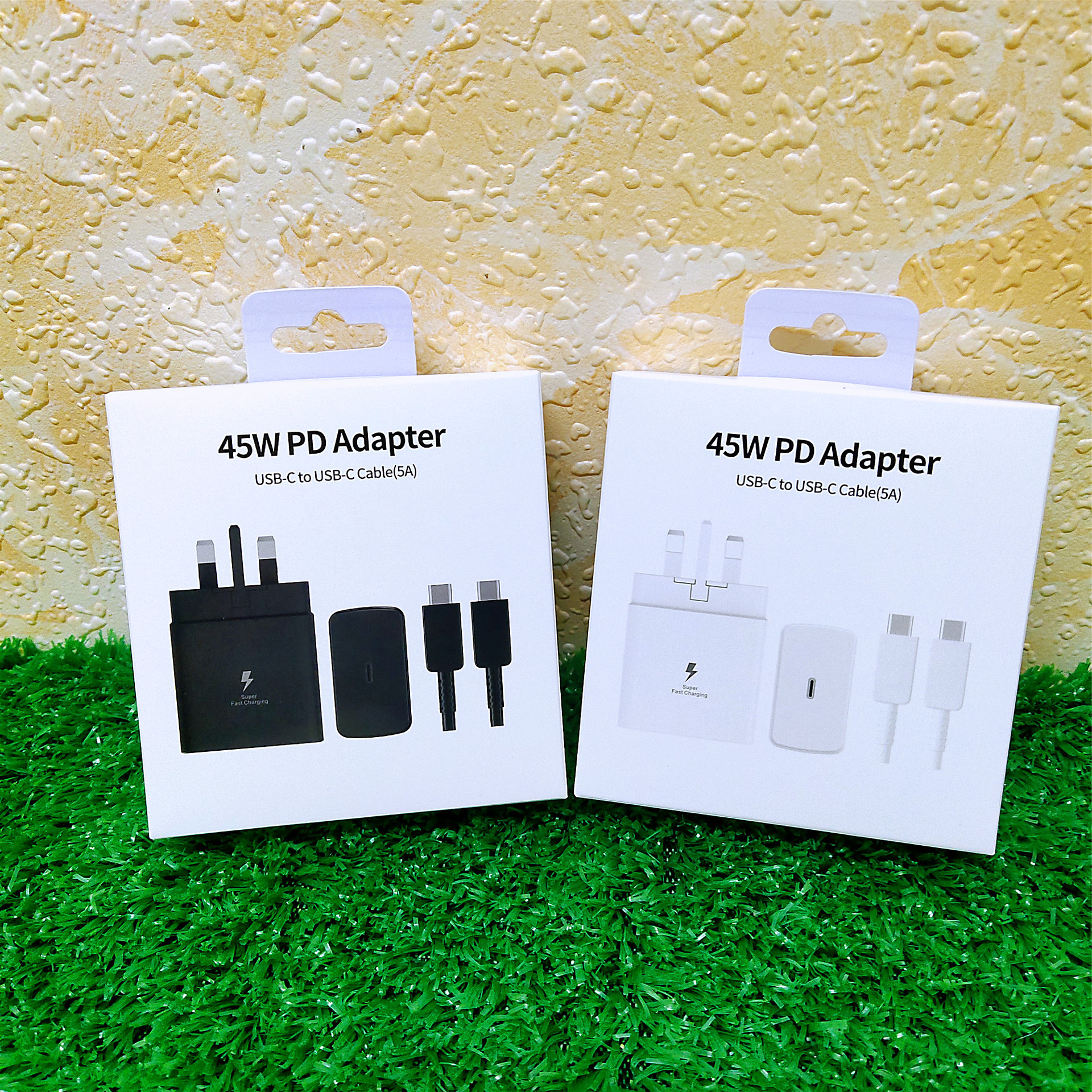 Aplicable a Samsung PD45W estándar medio estándar europeo estándar británico dos en uno caja de embalaje S20 traje cargador embalaje neutral