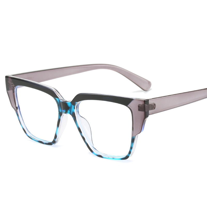 Cuadrados tr90 gafas marco transfronterizo personalizado Internet celebridad contraste color liso gafas calle tiro ordenador gafas marco para las mujeres