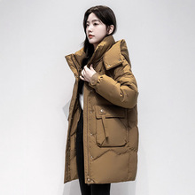 正品撤柜羽绒服女装中长款2025冬新款韩版加厚爆款时尚保暖外套潮