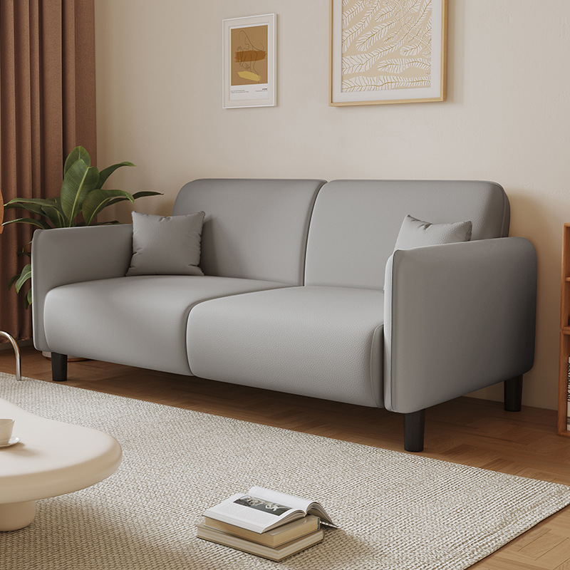 2025 sofá de piel de gato sala de estar de alquiler sofá de cuero dormitorio doble impermeable desgaste personalizado transfronterizo