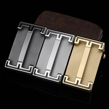 3.5自动扣内穿自动卡槽扣头字母镂空男士腰带裤腰带头工厂直销