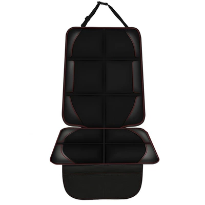 Car Seat Protection Pad Portable Non-Slip Wear-Resistant Cushion Oxford Cloth Universal Portable Car Protection Cushion (Seat cushion, seat cover) - black-and-red