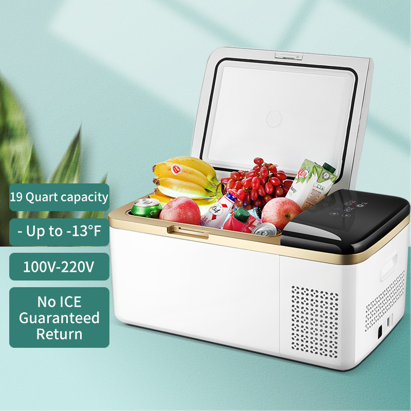Cross-Border Car and Home Use Refrigerator, Mini Truck Refrigerator, Dual-Use Car and Home Insulated Refrigerator, 18L