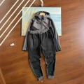 Dark gray color matching suit
