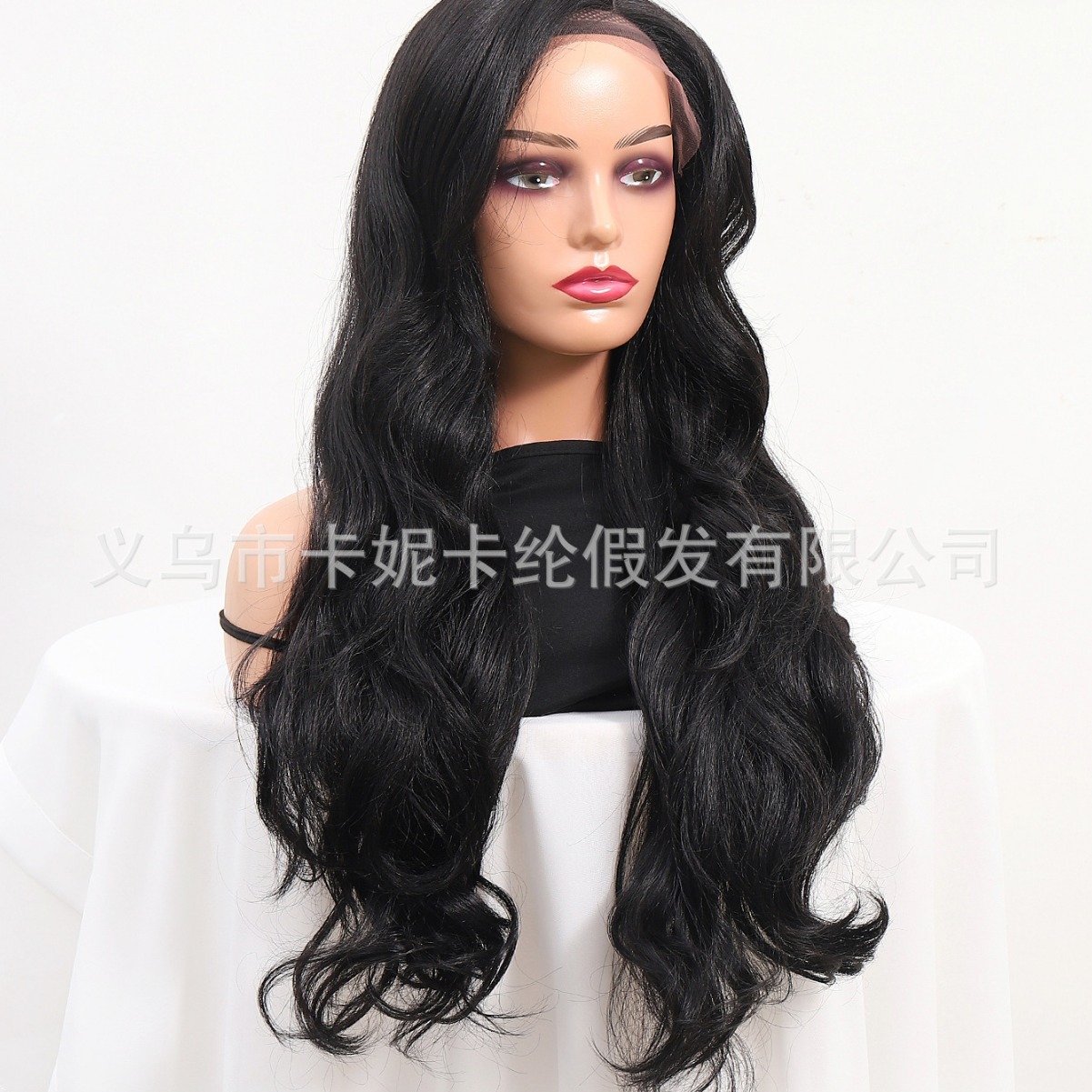 NEWLOOK nueva peluca larga transfronteriza europea y americana, casco de encaje de seda de cabello real